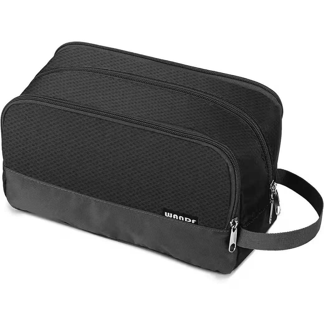 LUXUSKOLLEKTION Kulturbeutel Herren Reise Kosmetiktasche Schwarz
