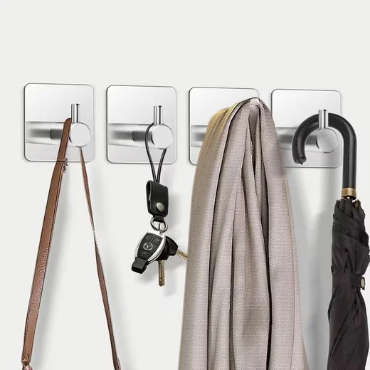 BLUSMART Handtuchhaken selbstklebend 4 Stück Wandhaken Handtuchhalter