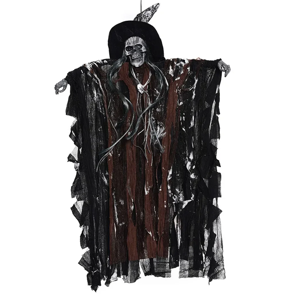 MC STAR Halloween Hängender Totenkopf Geist, Stimmensteuerung Deko