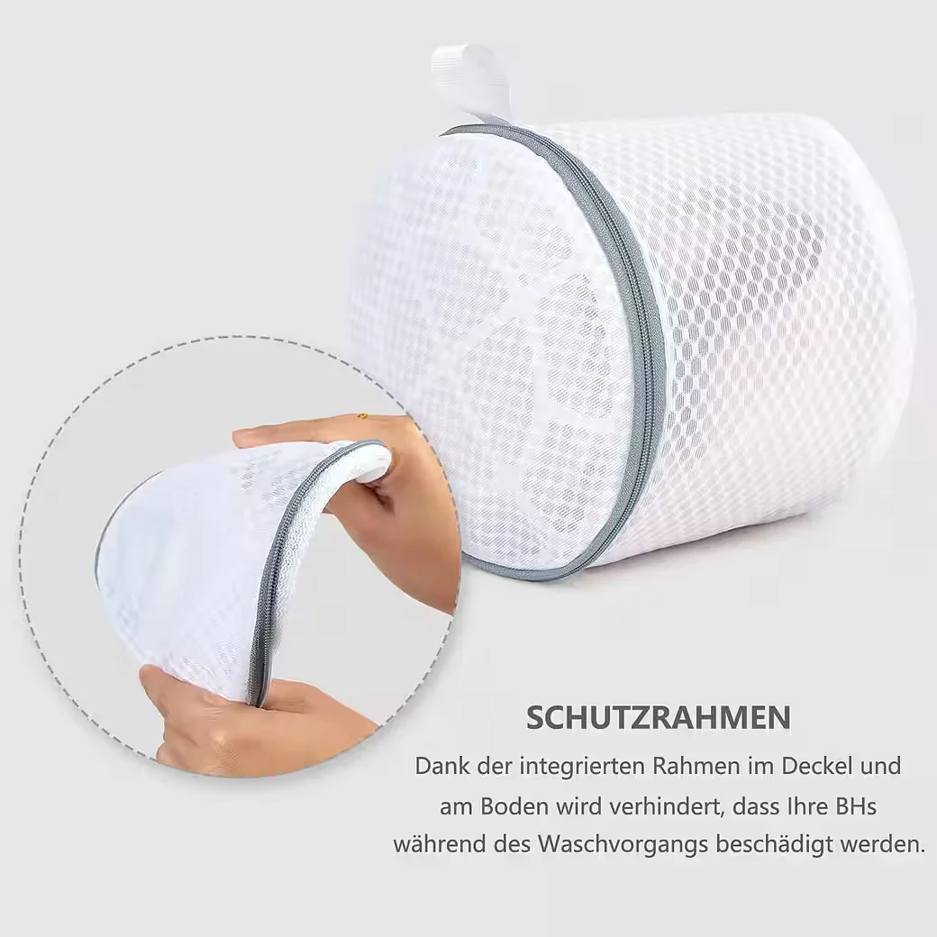 AGGER Wäschesäckchen 2er-Set BH-Waschbeutel Waben-Mesh