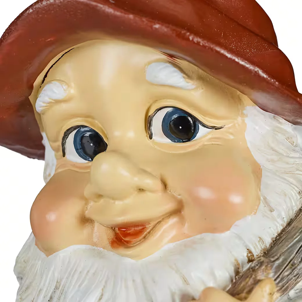 Relaxdays Gartenzwerg mit Eichelkörbchen Gartenfigur