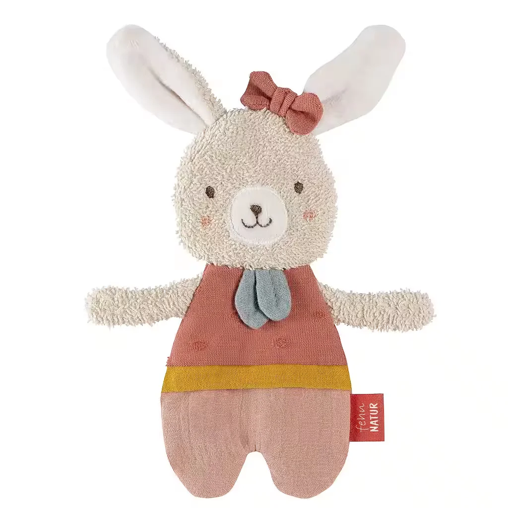 FEHN fehnNATUR Knister-Hase Kuscheltier für Babys