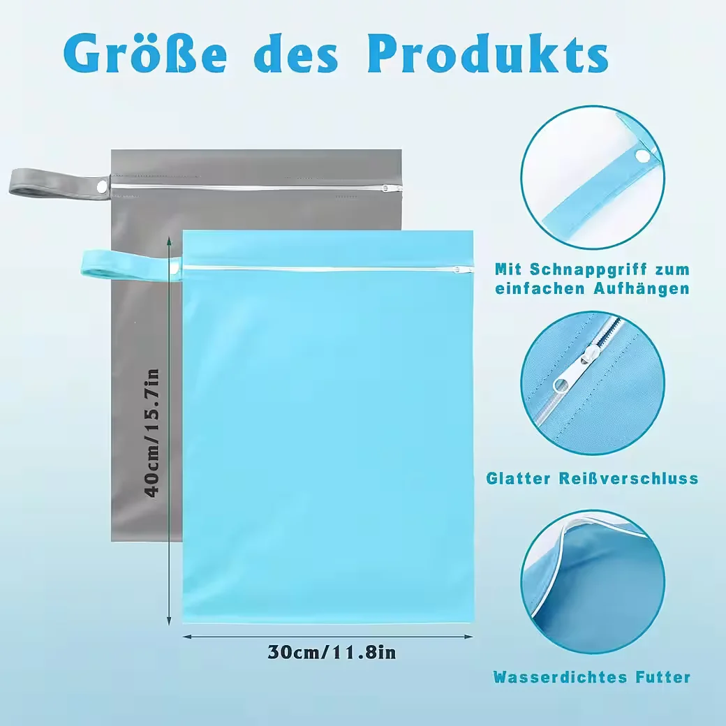 NSIHING Wäschenetz 2er Set Nasstasche Wetbag wasserdicht Schwimmsachen