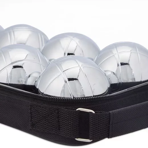 Relaxdays Boule Boccia Set mit 8 Kugeln Gartenspiel