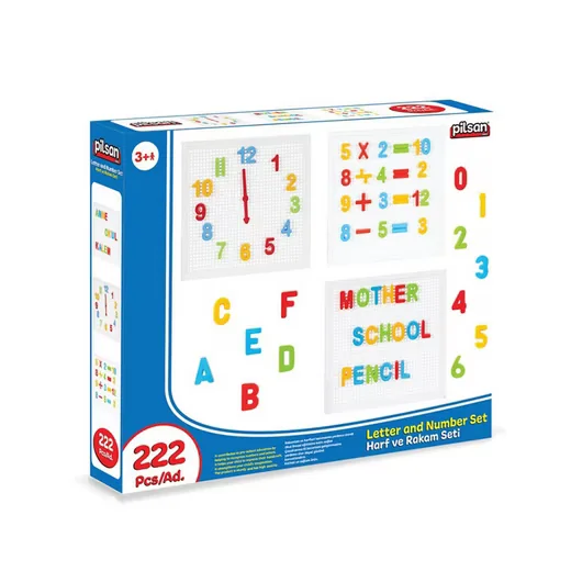 PILSAN Lernspielzeug Buchstaben und Zahlen Lernset 03297