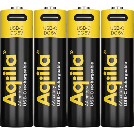 AQIILA AA Akku USB-C Li-Ion 1.5V 2000 mAh 4er Pack AQ200AA367C4