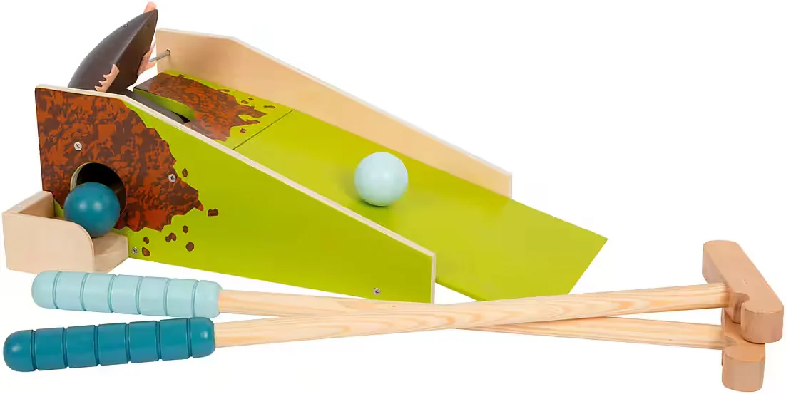 SMALL FOOT Minigolf-Set Maulwurf für Kinder