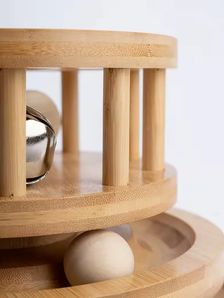 TRENDPET Minka Tower Bambus Katzenspielzeug robust interaktiv