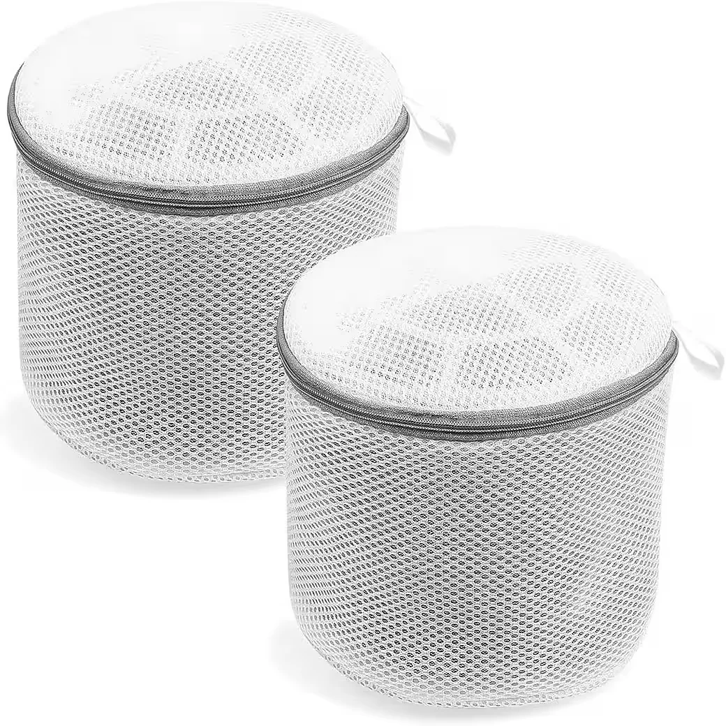 AGGER Wäschesäckchen 2er-Set BH-Waschbeutel Waben-Mesh