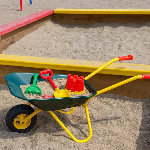 Relaxdays Gartenset für Kinder mit Schubkarre