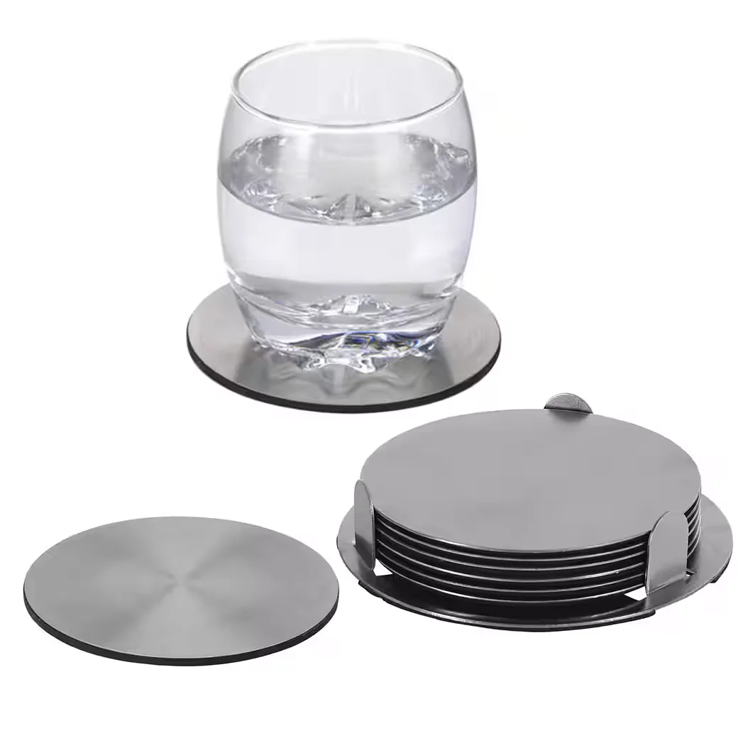 HAC24 Glasuntersetzer Set Edelstahl Tassenuntersetzer Tischuntersetzer