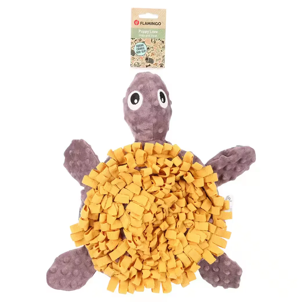 FLAMINGO Schnüffelteppich Morgano Schildkröte für Welpen ocker taupe