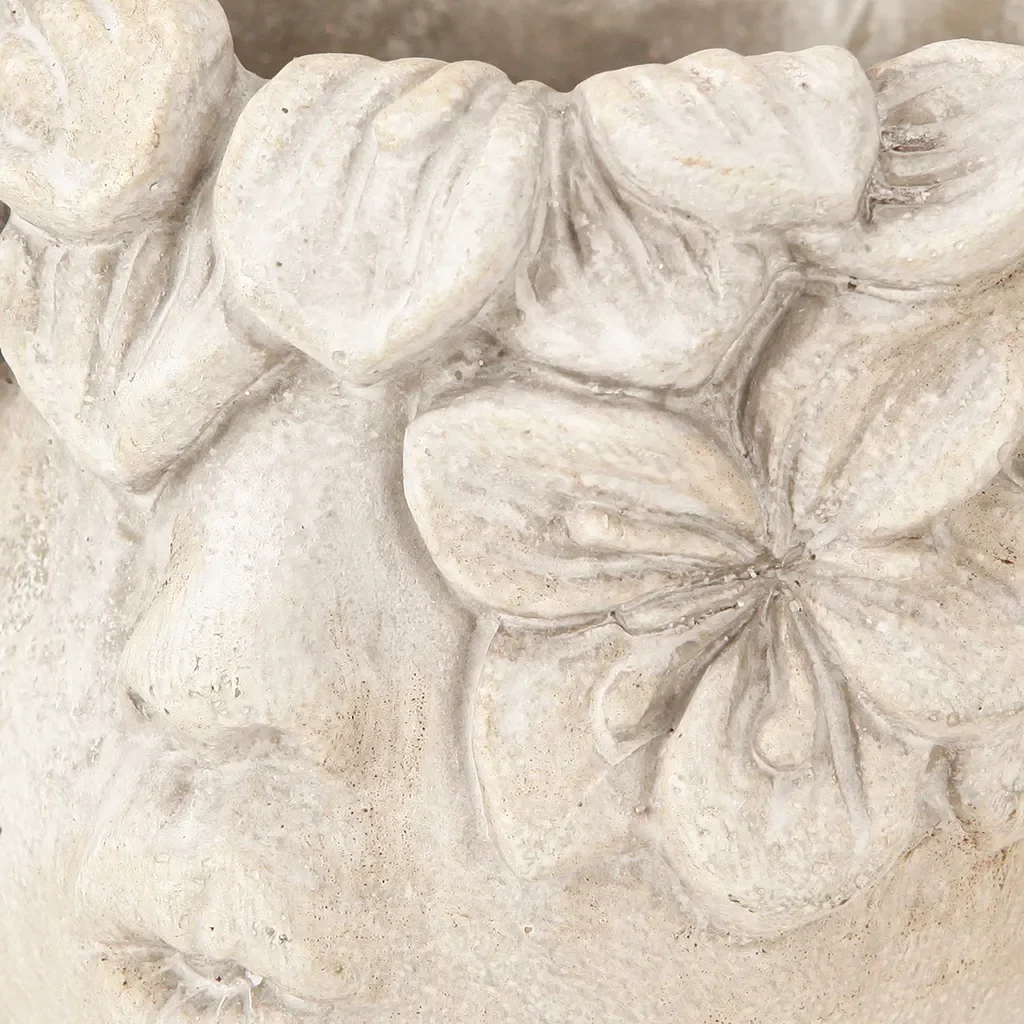 Viana Pflanzkopf Blumentopf Mädchen Beton Deko Vase H 13,5 cm