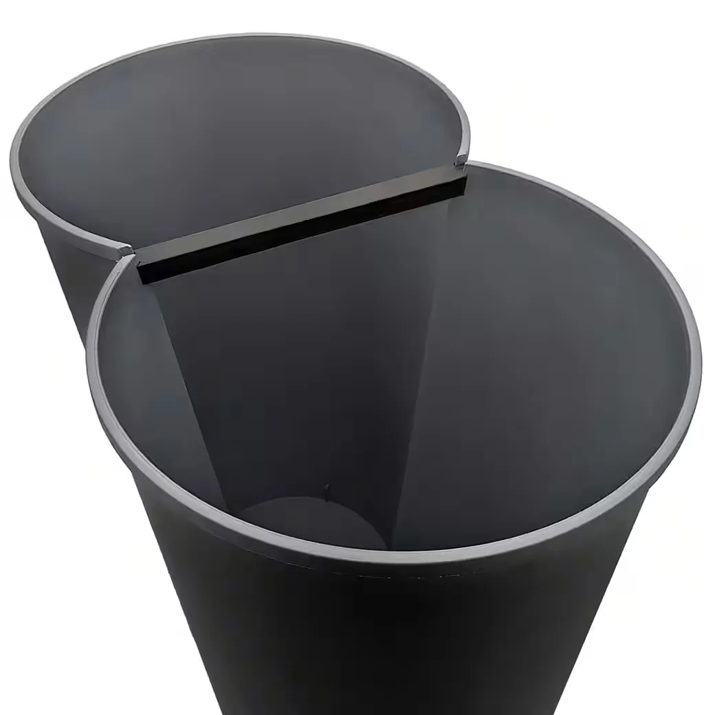 Spetebo Mülleimer 2x25L Duo für Mülltrennung mit Druckknopf-Deckel