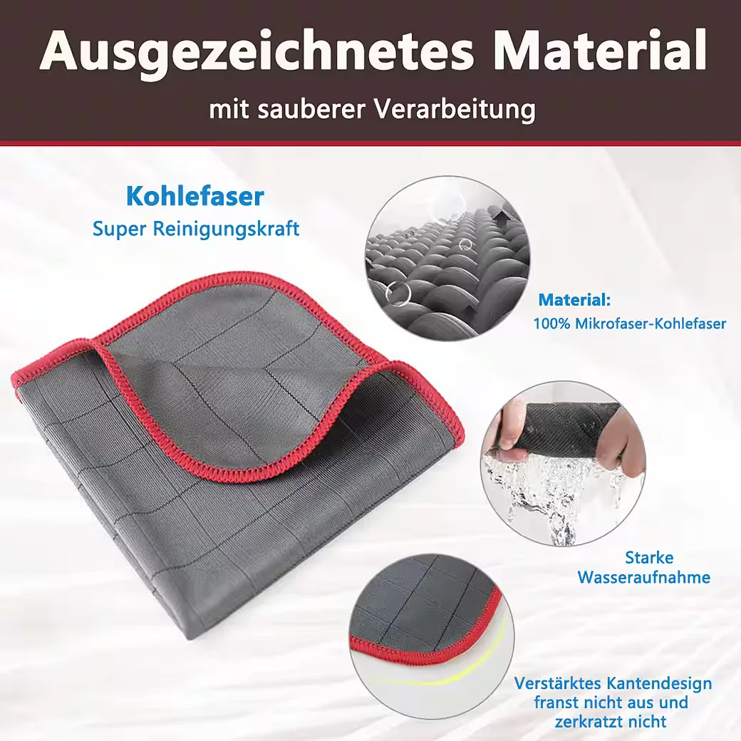 FOUORTUNATE-BEE Mikrofaser Putztücher 6er Set fusselfrei Poliertücher