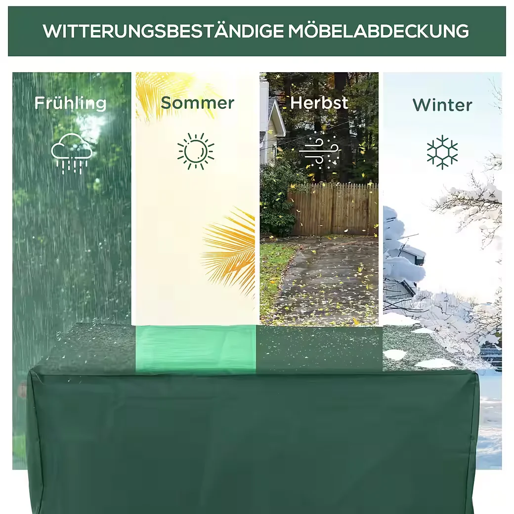 BLINGBIN Gartenmöbel Schutzhülle Abdeckung 600D Oxford 135x135x75 cm