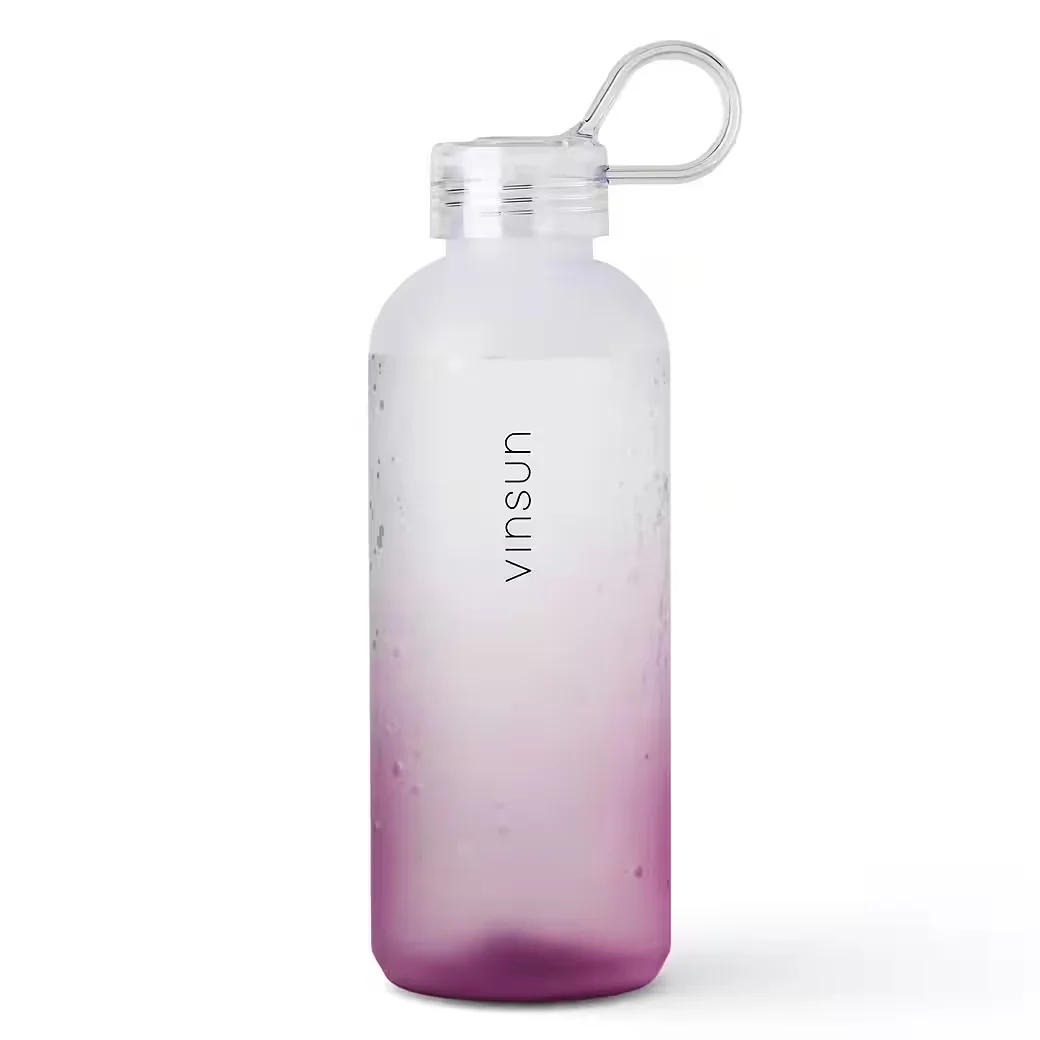VINSUN Trinkflasche 650 ml Tritan auslaufsicher kohlensäuregeeignet