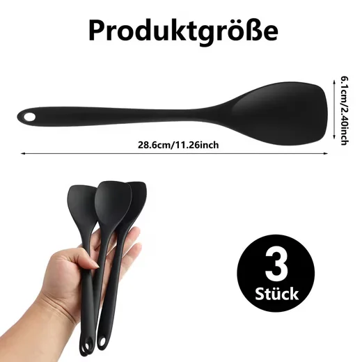 FOUORTUNATE-BEE Kochlöffel Set 3 teilig hitzebeständig ergonomisch