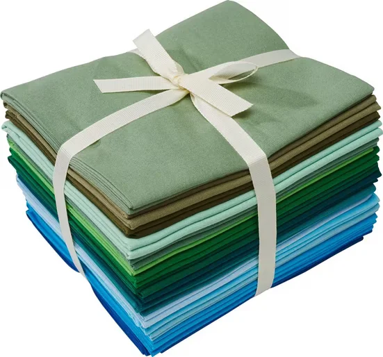 Stafil Stoffpaket XXL Patchy Uni blau grün oliv grau
