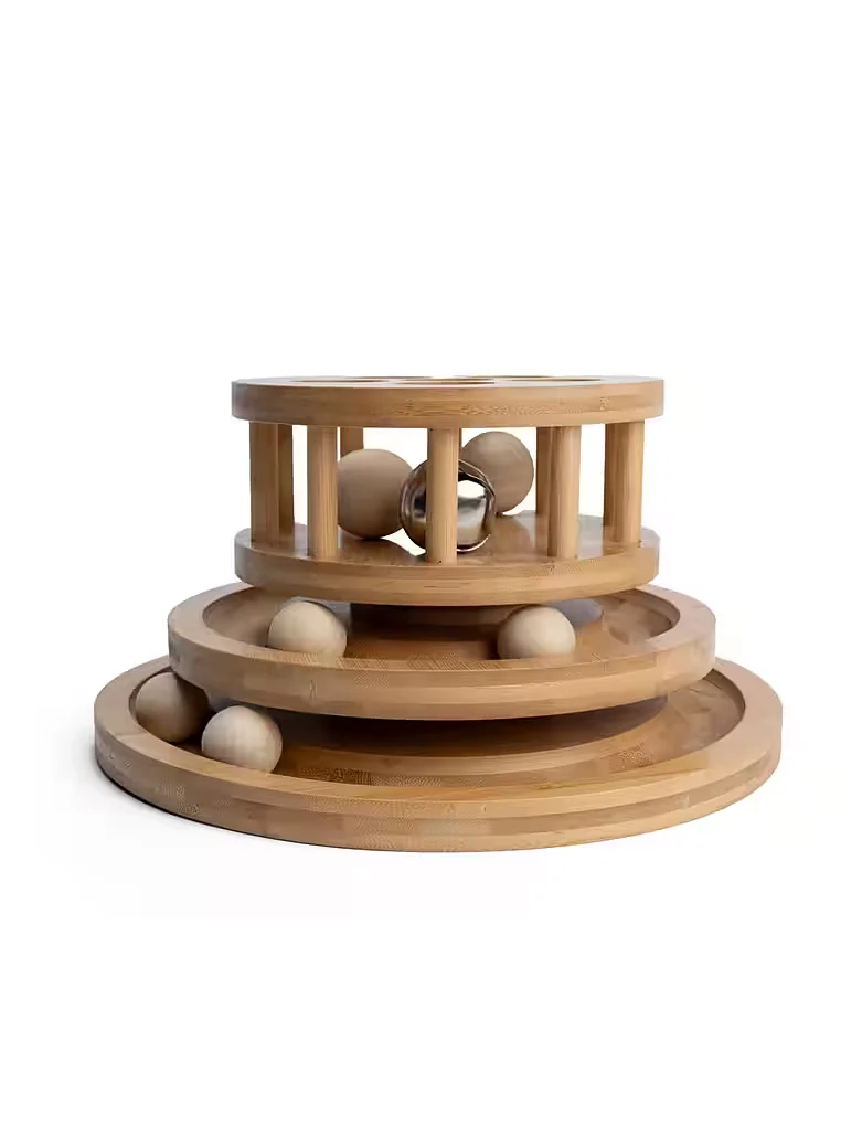 TRENDPET Minka Tower Bambus Katzenspielzeug robust interaktiv