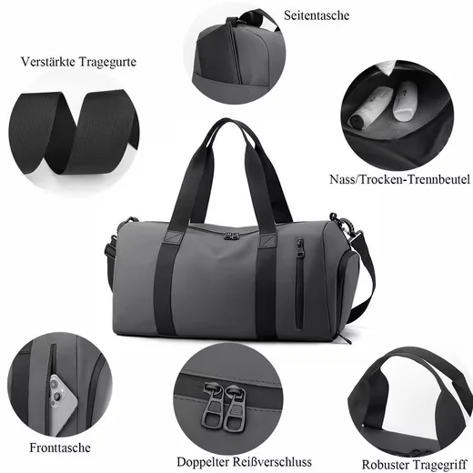 TOOMOKE Sporttasche 35L Reisetasche mit Schultergurt Herren Damen