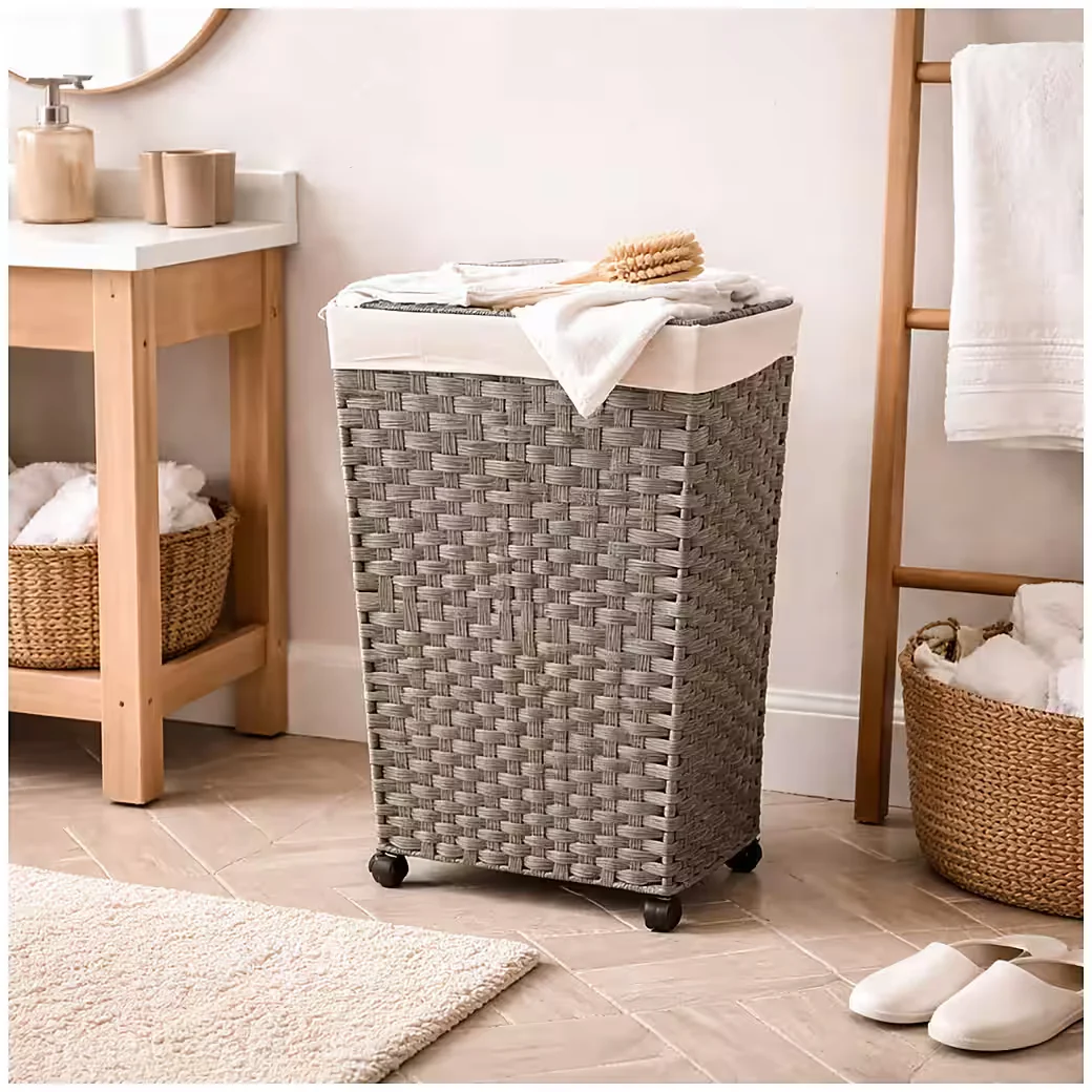 HTI-Living Wäschekorb Wäschesammler Briena 40 Liter Grau