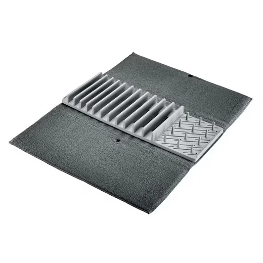 THIRU Abtropfmatte mit Geschirrhalter 60 x 46 cm saugfähige Mikrofaser