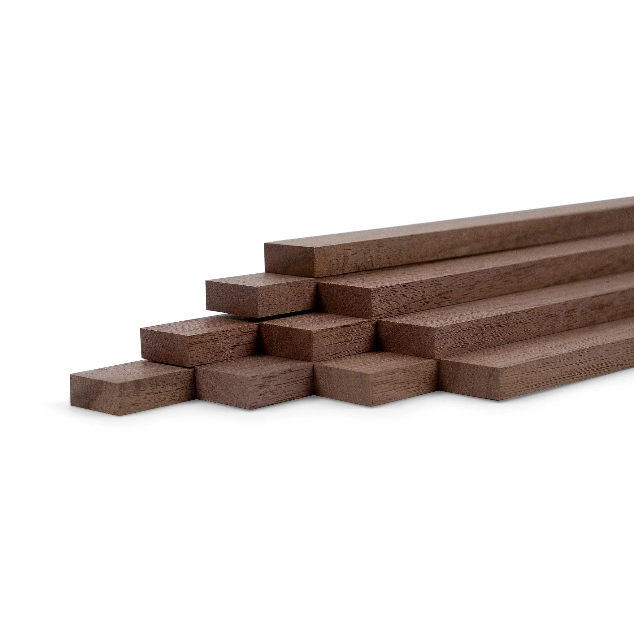 Woodsellers Kantholz 10er-Set Nussbaum gehobelt 8x20x500 mm
