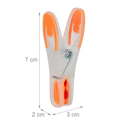 Relaxdays Wäscheklammern Soft Grip rutschfest 75 Stück