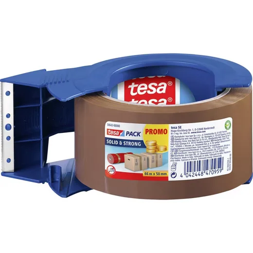 TESA tesapack Packband-Abroller 50 mm, blau/braun