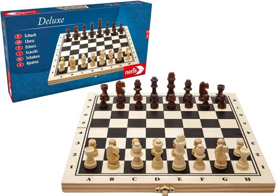 NORIS Deluxe Schachspiel aus Holz Brettspiel