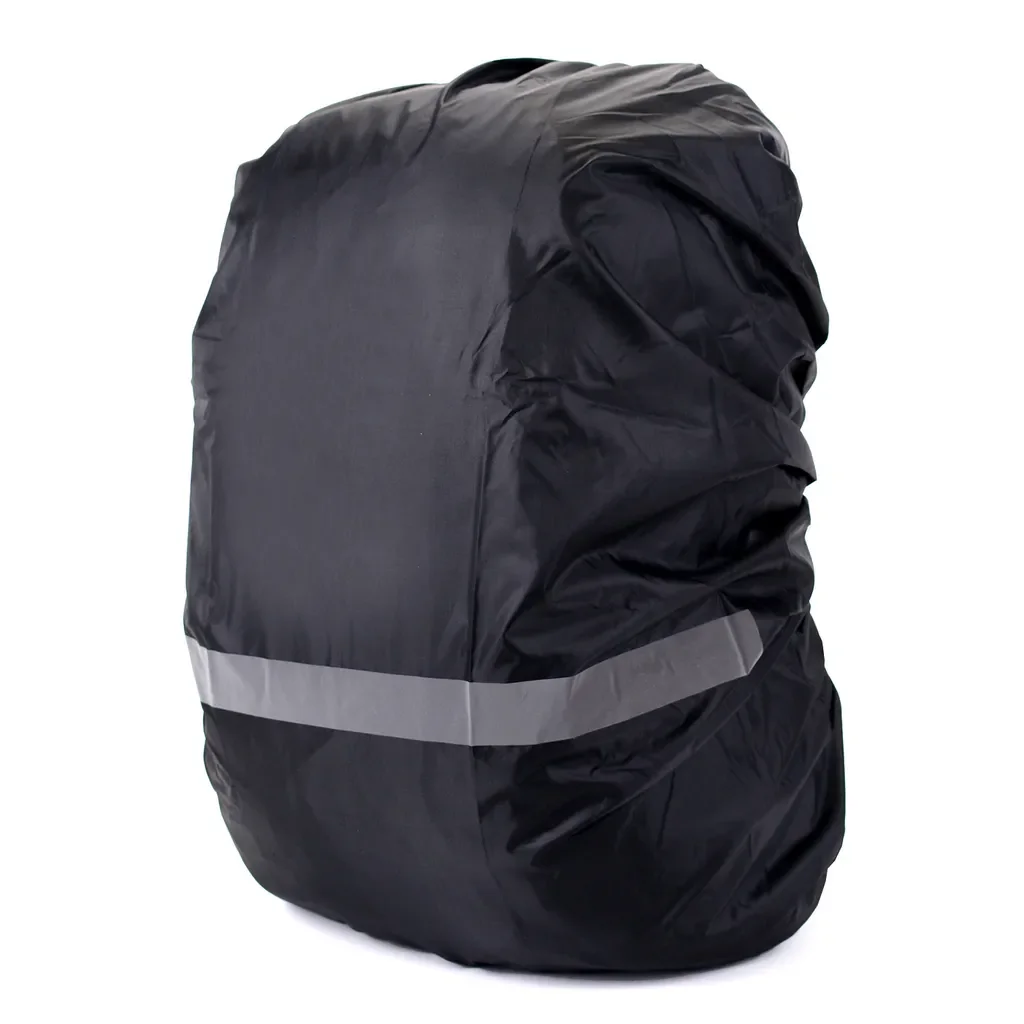 JedBesetzt Regenhülle für Rucksack Schulranzen S Schwarz reflektierend