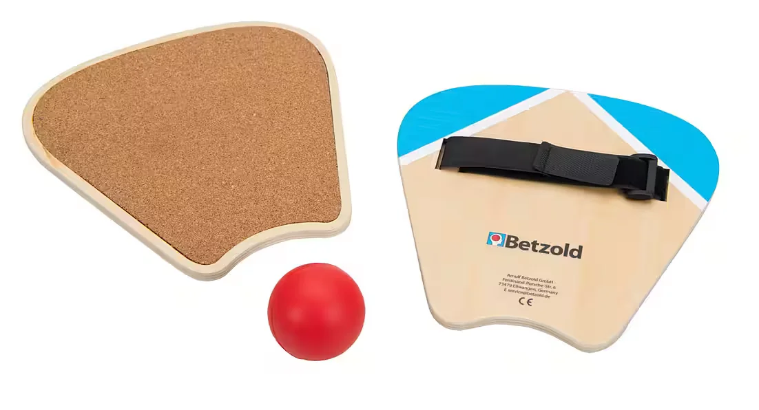 Betzold Outdoor Schlagball Set Holz Rückschlagspiel für 2 Personen