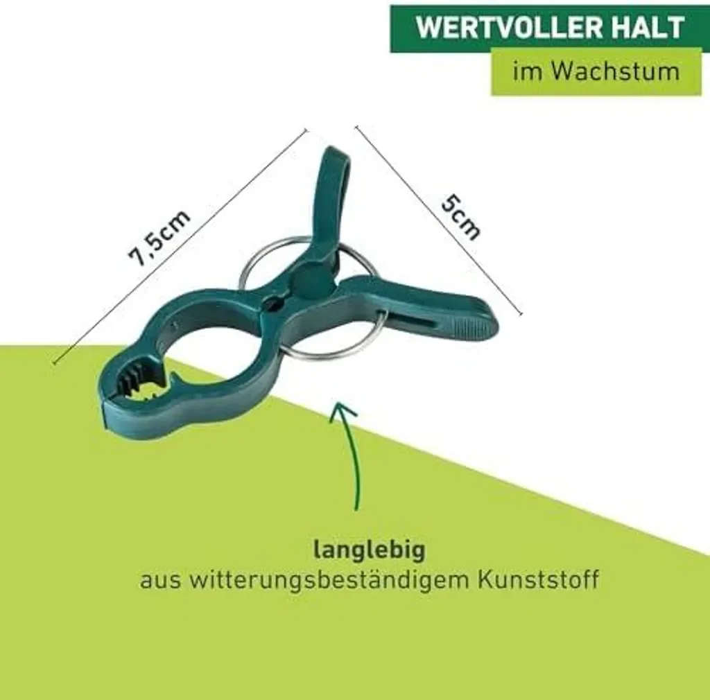 Windhager Pflanzenclips Pflanzklammern 12-teilig Grün