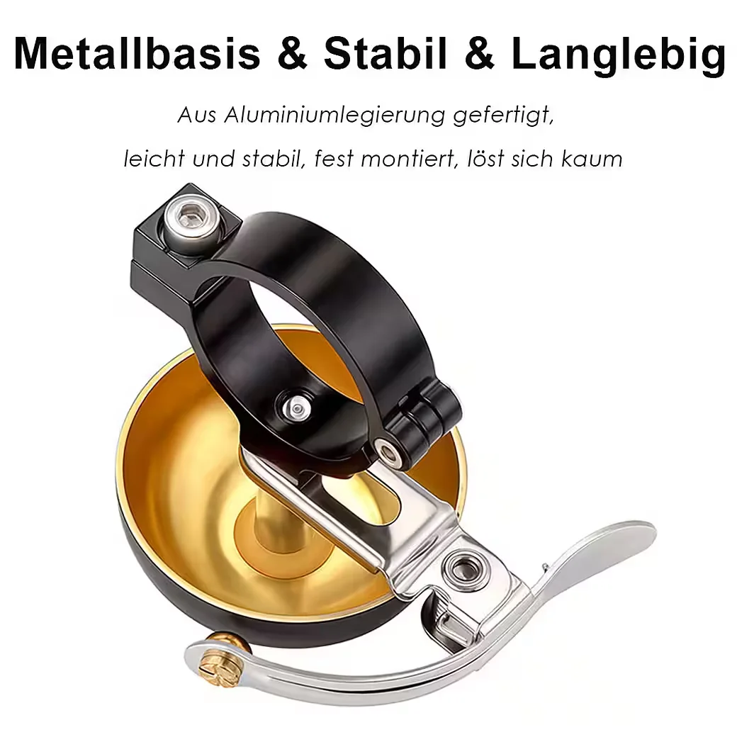 AFKSMILE Fahrradklingel 75 dB für Lenker 22.2-28 mm Rennrad