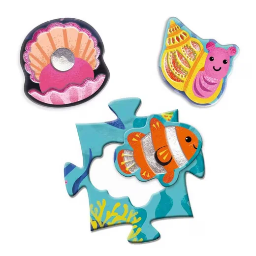 DJECO Tactilo Meer Tastpuzzle 24+8 Teile für Kinder