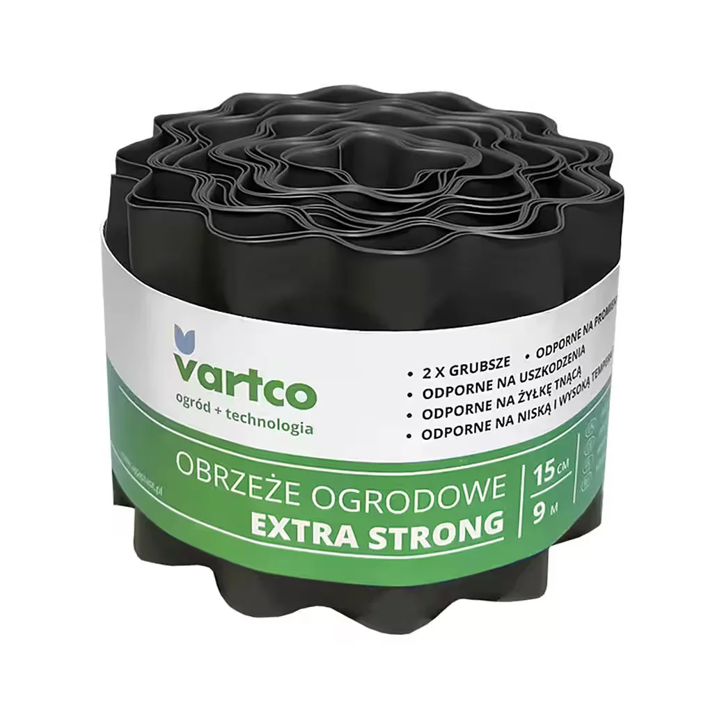 VARTCO Beetbegrenzung gewellte Garteneinfassung 15cm x 9m extra stark