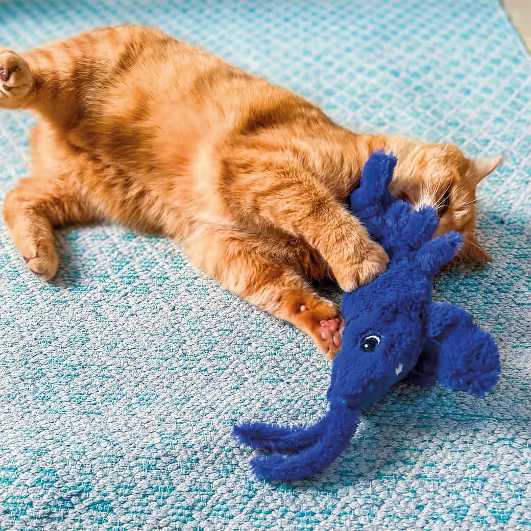 AUMÜLLER Katzenspielzeug Lucky Lobster Zappelhummer mit Katzenminze