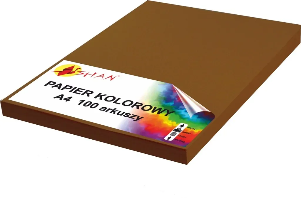 Shan Farbpapier A4 120 g Dunkelbraun 100 Blatt