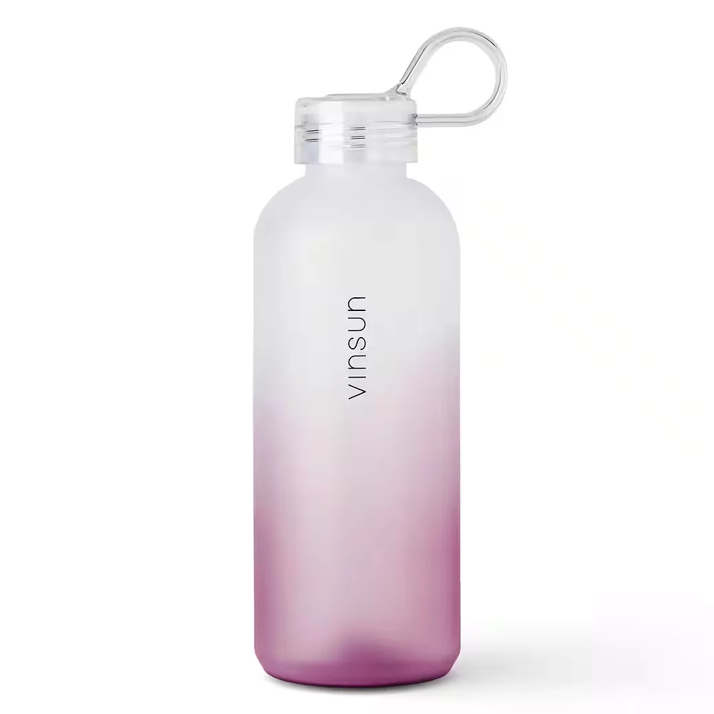 VINSUN Trinkflasche 650 ml Tritan auslaufsicher kohlensäuregeeignet