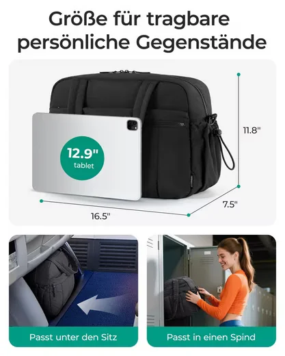 IBETTERTEC Puffer Reisetasche 24L Damen Weekender Wickeltasche