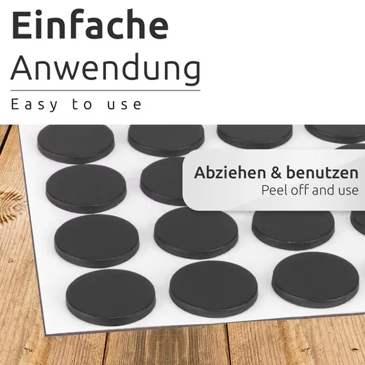 ECENCE 70x selbstklebende Magnetplättchen Ø18 x 2 mm