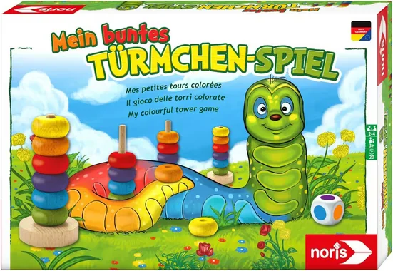 NORIS Mein buntes Türmchenspiel Kinderspiel Lernspiel