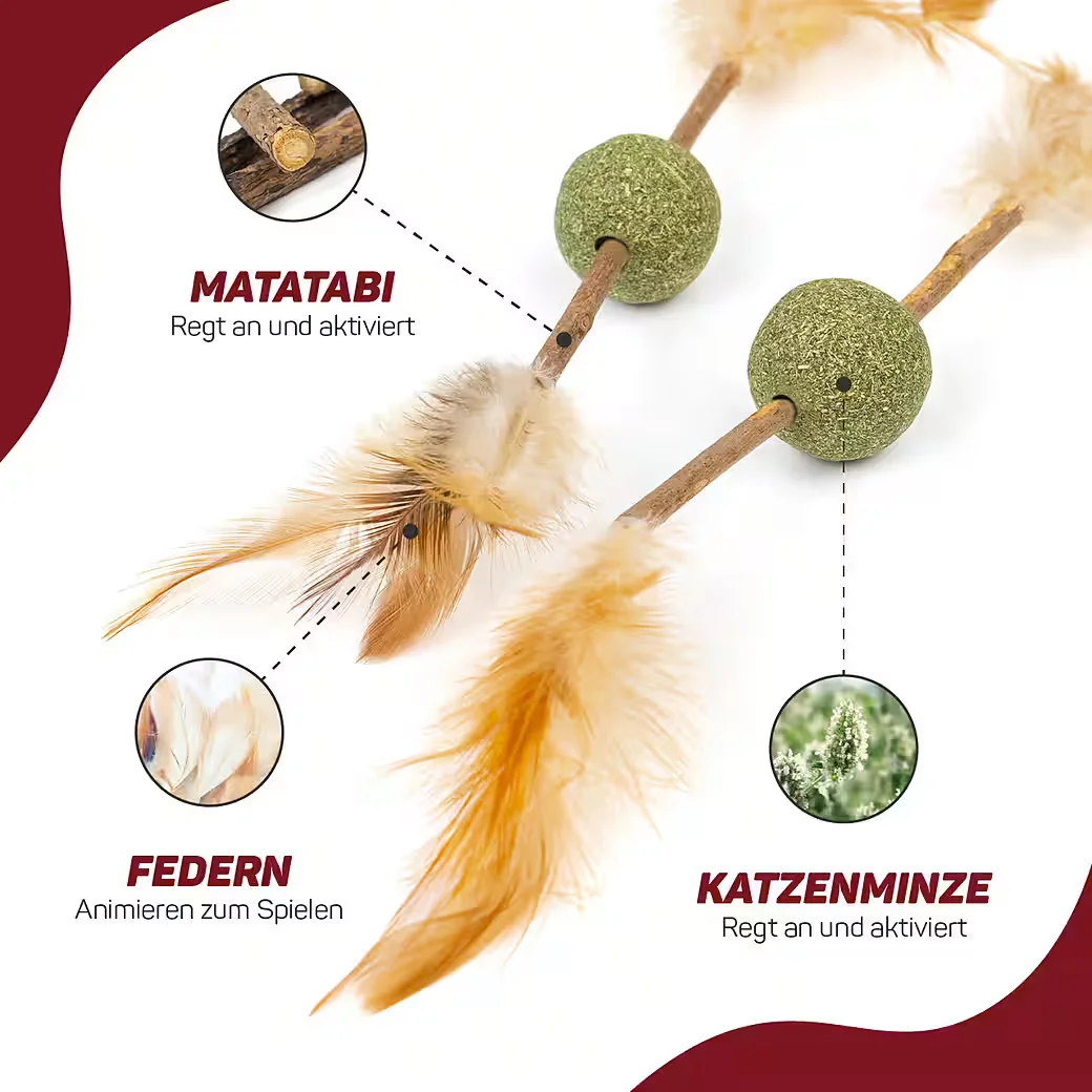 CANADIAN CAT COMPANY Katzenspielzeug 2er Set Katzenminze und Matatabi