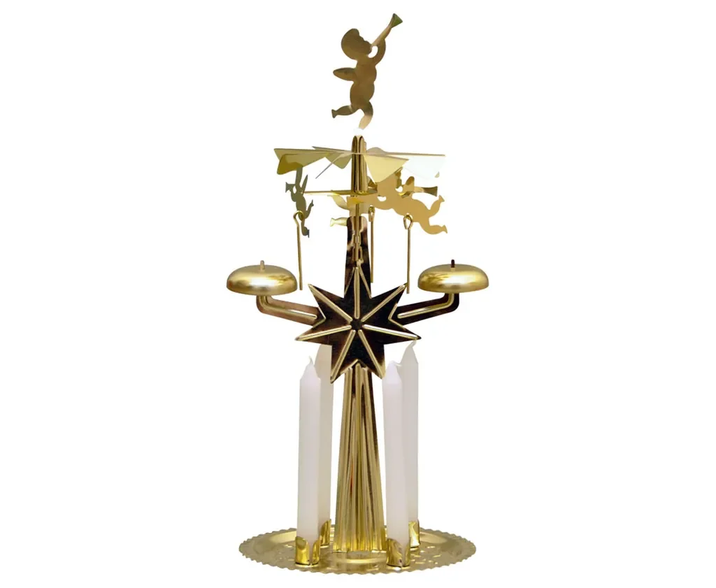 KNOX Lichter-Glockenspiel mit 4 Kerzen Kerzenkarussell