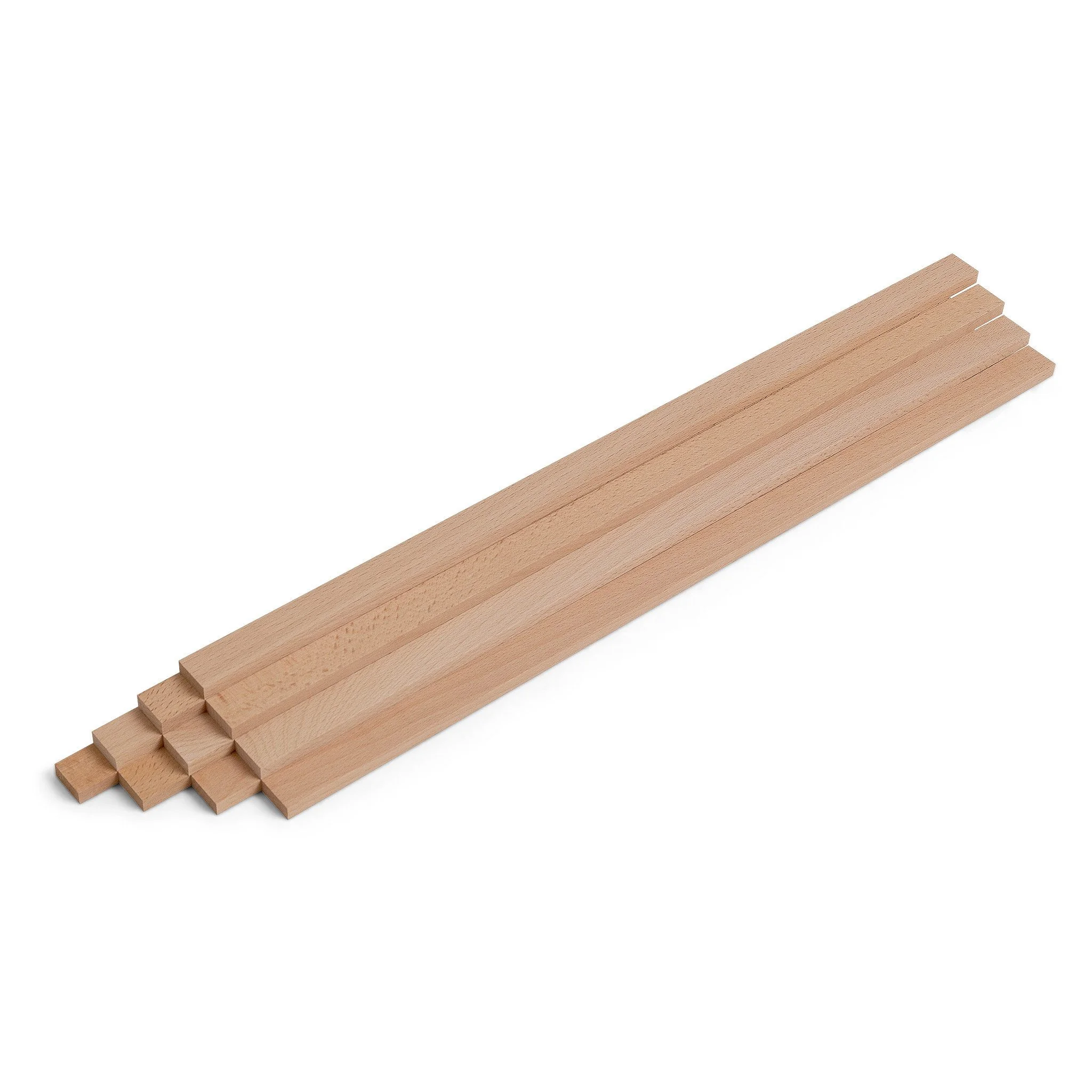 Woodsellers Kantholz Holzleisten 10er Set Buche gehobelt 8x20x500 mm