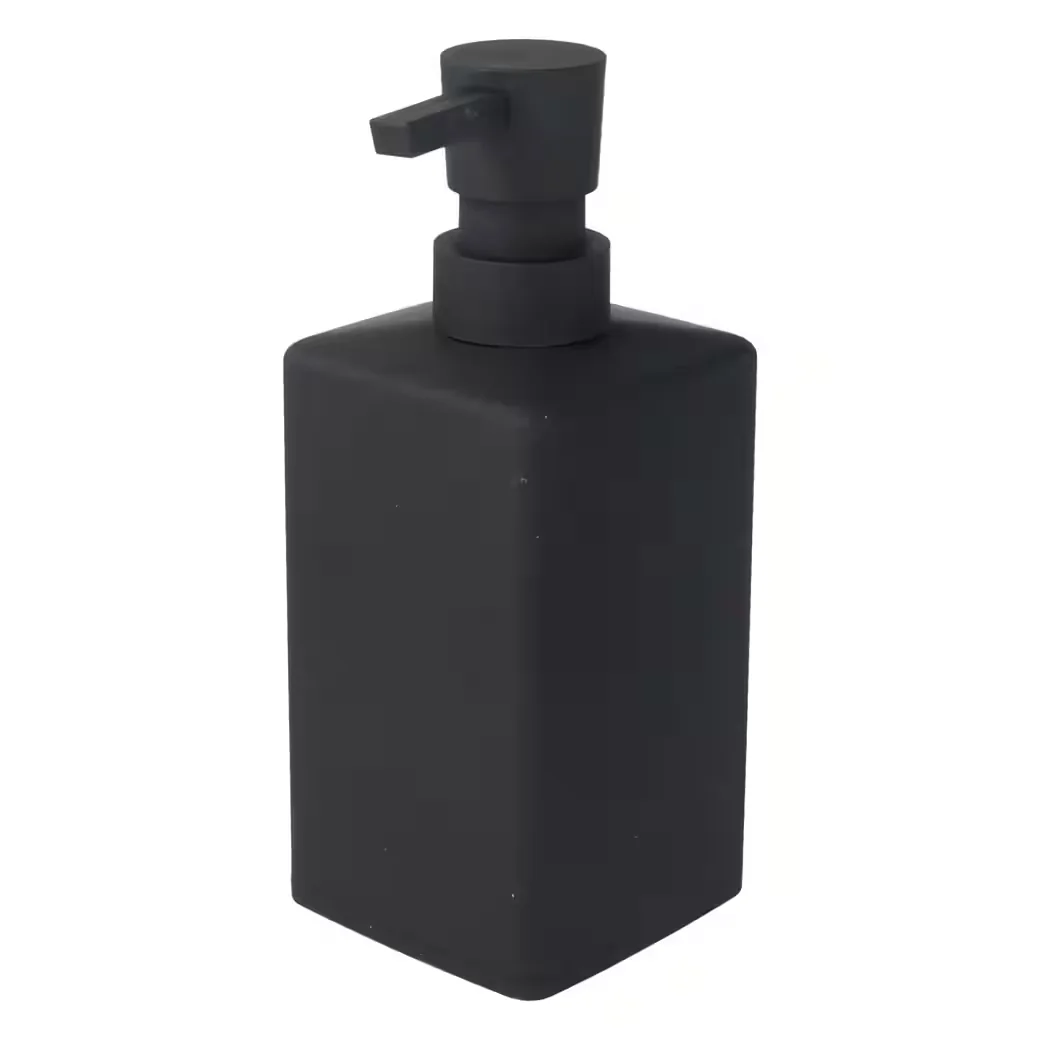 PARSA BEAUTY ESSENTIAL Seifenspender schwarz Rubber Look Badaccessoire