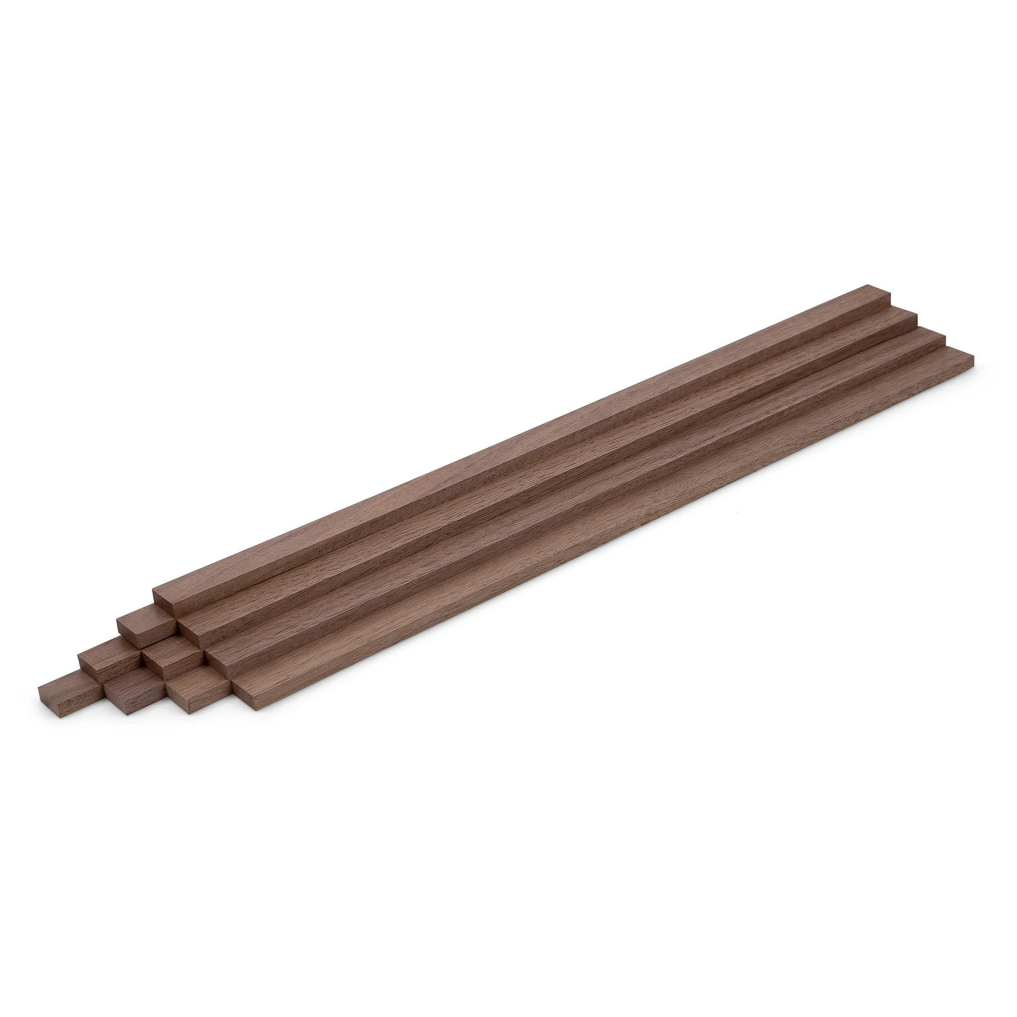 Woodsellers Kantholz 10er-Set Nussbaum gehobelt 8x20x500 mm