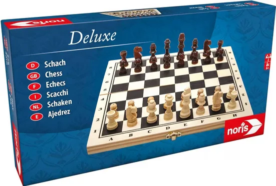NORIS Deluxe Schachspiel aus Holz Brettspiel