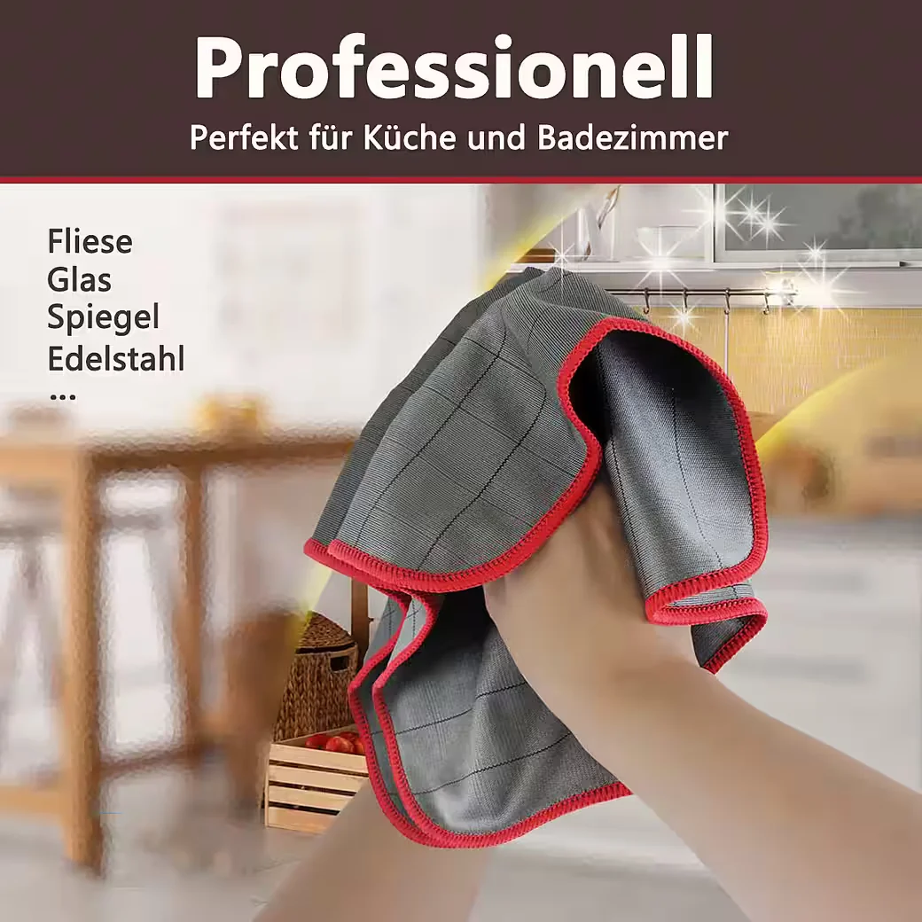 FOUORTUNATE-BEE Mikrofaser Putztücher 6er Set fusselfrei Poliertücher